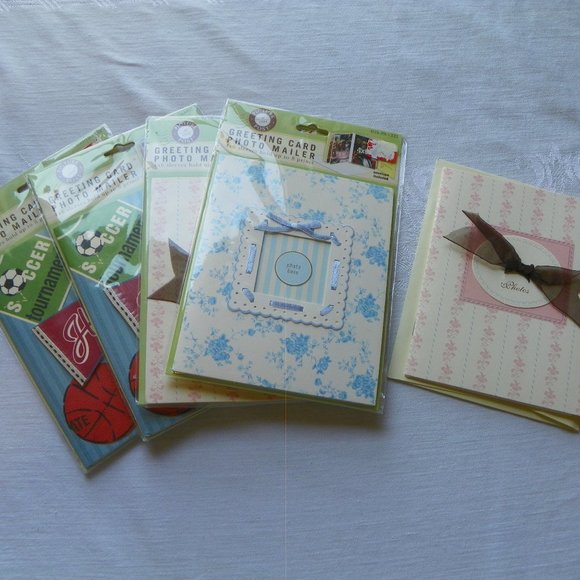 5 Greeting Photo Cards 4x6 Holds 8 Pictures - Picture 2 of 7